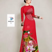 Áo dài đi họ màu đỏ